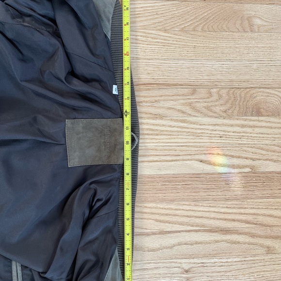 men’s SELECTED HOMME suede moss green bomber size medium - Picture 5 of 12